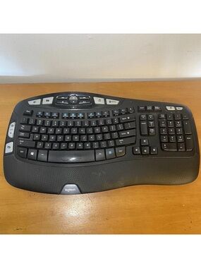 Logitech K350 Wave Wireless Keyboard Ergonomic Padded- No DONGLE/USB Connector